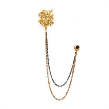 Medusa Figürlü Ceket Yaka İğnesi