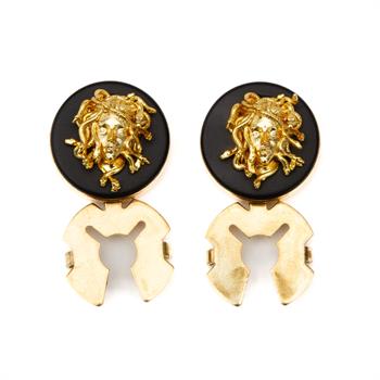 Medusa Figürlü Geçmeli Kol Düğmesi 