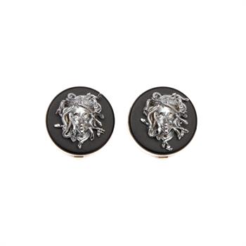 Medusa Figürlü Geçmeli Kol Düğmesi 