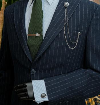 Medusa Figürlü Kol Düğmesi 