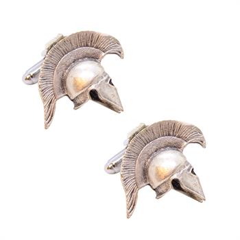 Miğfer Figürlü Klasik Kol Düğmesi