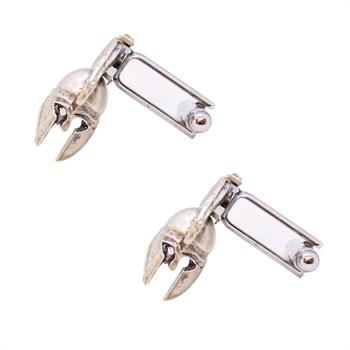 Miğfer Figürlü Klasik Kol Düğmesi