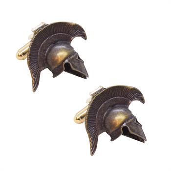 Miğfer Figürlü Klasik Kol Düğmesi