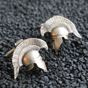 Miğfer Figürlü Klasik Kol Düğmesi