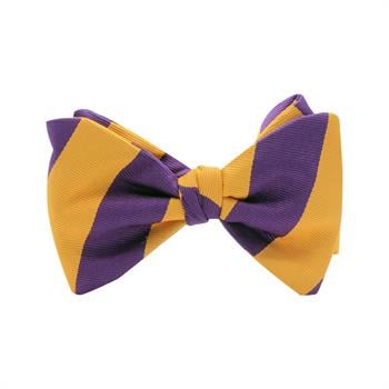 Mor / Sarı Renkli Açık Papyon