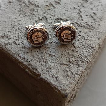 Mustafa Kemal Atatürk Figürlü Klasik Kol Düğmesi