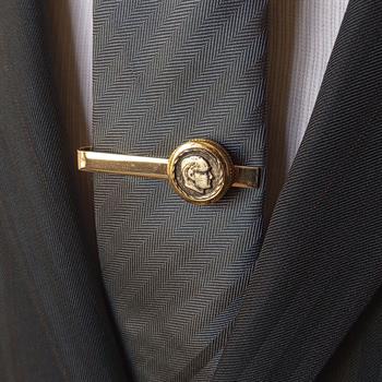 Mustafa Kemal Atatürk Figürlü Kol Düğmesi ve Kravat İğnesi Seti