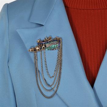 Nuhun Gemisi Figürlü Ceket Yaka Broşu