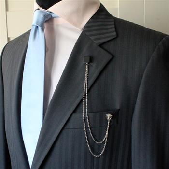 Oniks Doğal Taş Ceket Yaka İğnesi