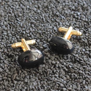 Oniks Doğal Taşlı Klasik Kol Düğmesi 