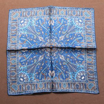 Şal Desenli İpek Cep Mendili 