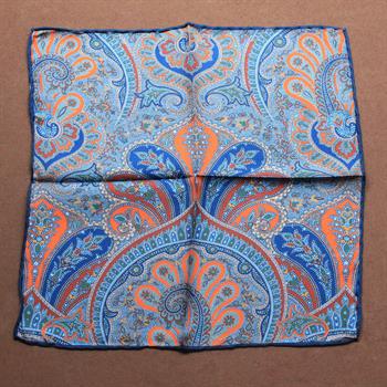 Şal Desenli İpek Cep Mendili 