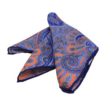 Şal Desenli İpek Cep Mendili 