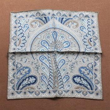 Şal Desenli İpek Cep Mendili 