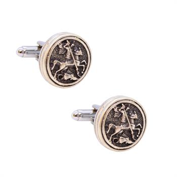 Savaşçı Figürlü Klasik Kol Düğmesi