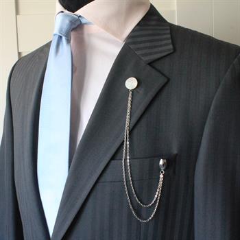 Sedef Doğal Taş Ceket Yaka İğnesi