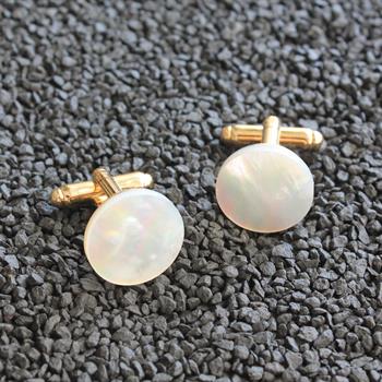 Sedef Doğal Taşlı Klasik Kol Düğmesi 