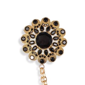 Siyah Taşlı Ceket Yaka İğnesi