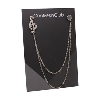 Sol Anahtarı Figürlü Ceket Yaka İğnesi