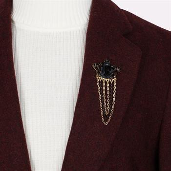 Taç Figürlü Ceket Yaka Broşu