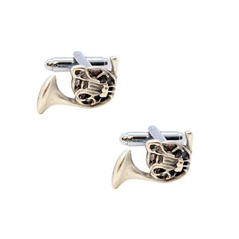 Trompet Figürlü Klasik Kol Düğmesi