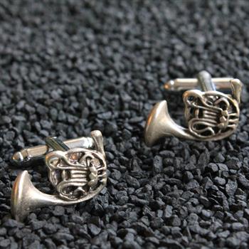 Trompet Figürlü Klasik Kol Düğmesi