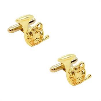 Trompet Figürlü Klasik Kol Düğmesi