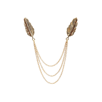 Tüy Figürlü Gömlek Yaka İğnesi