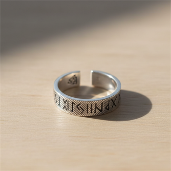 Viking Alfabesi Gümüş Yüzük