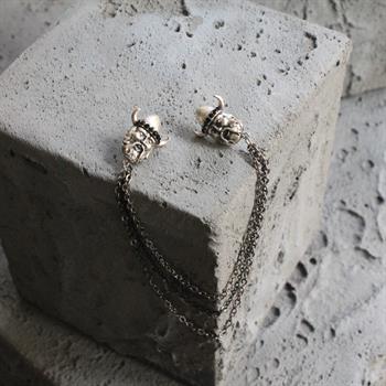 Viking Figürlü Gömlek Yaka İğnesi