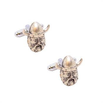 Viking Figürlü Klasik Kol Düğmesi