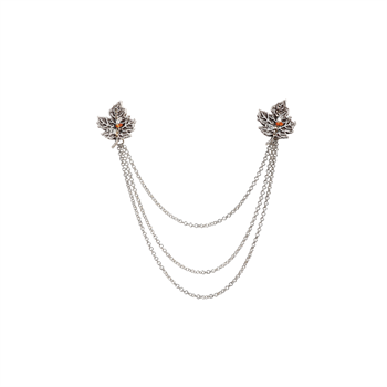 Yaprak Figürlü Gömlek Yaka İğnesi