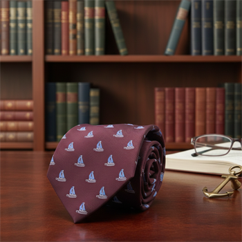 Yelkenli Desenli Kravat