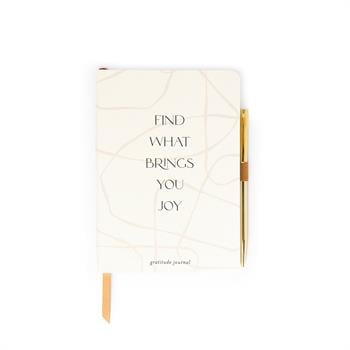 TÜKENMEZ KALEMLİ NOT DEFTERİ - FIND WHAT BRINGS YOU JOY