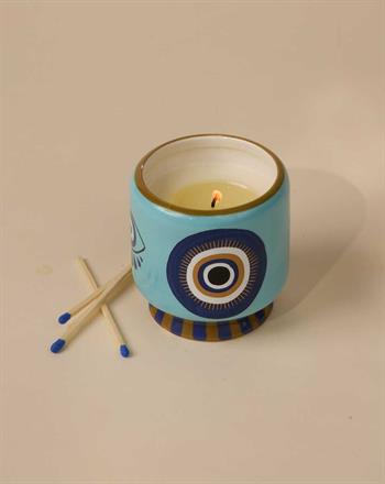 ADOPO SERAMİK KUTULU MUM GÖZ-INCENSE&SMOKE 226 gr.