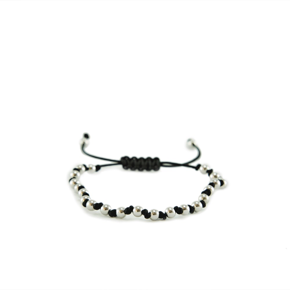 Silver Thin Makrome Bileklik