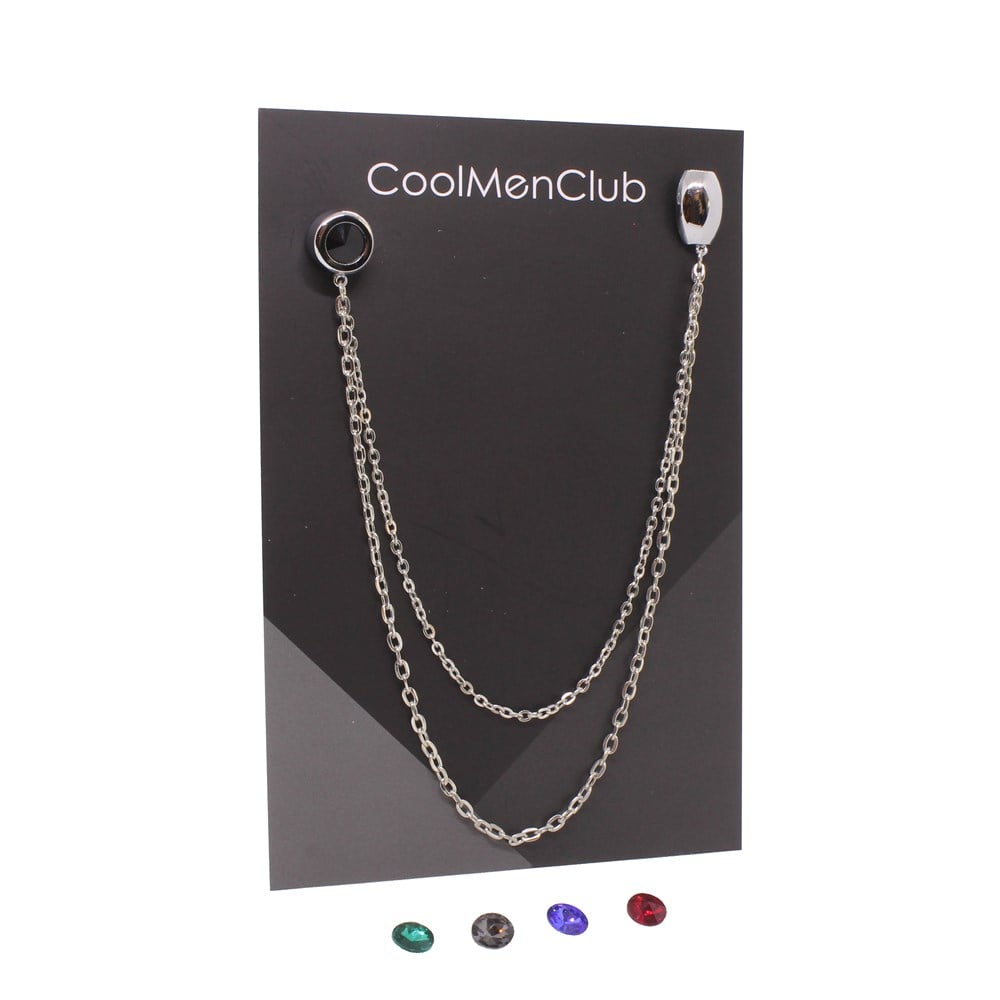 5 Taşlı Ceket Yaka İğnesi