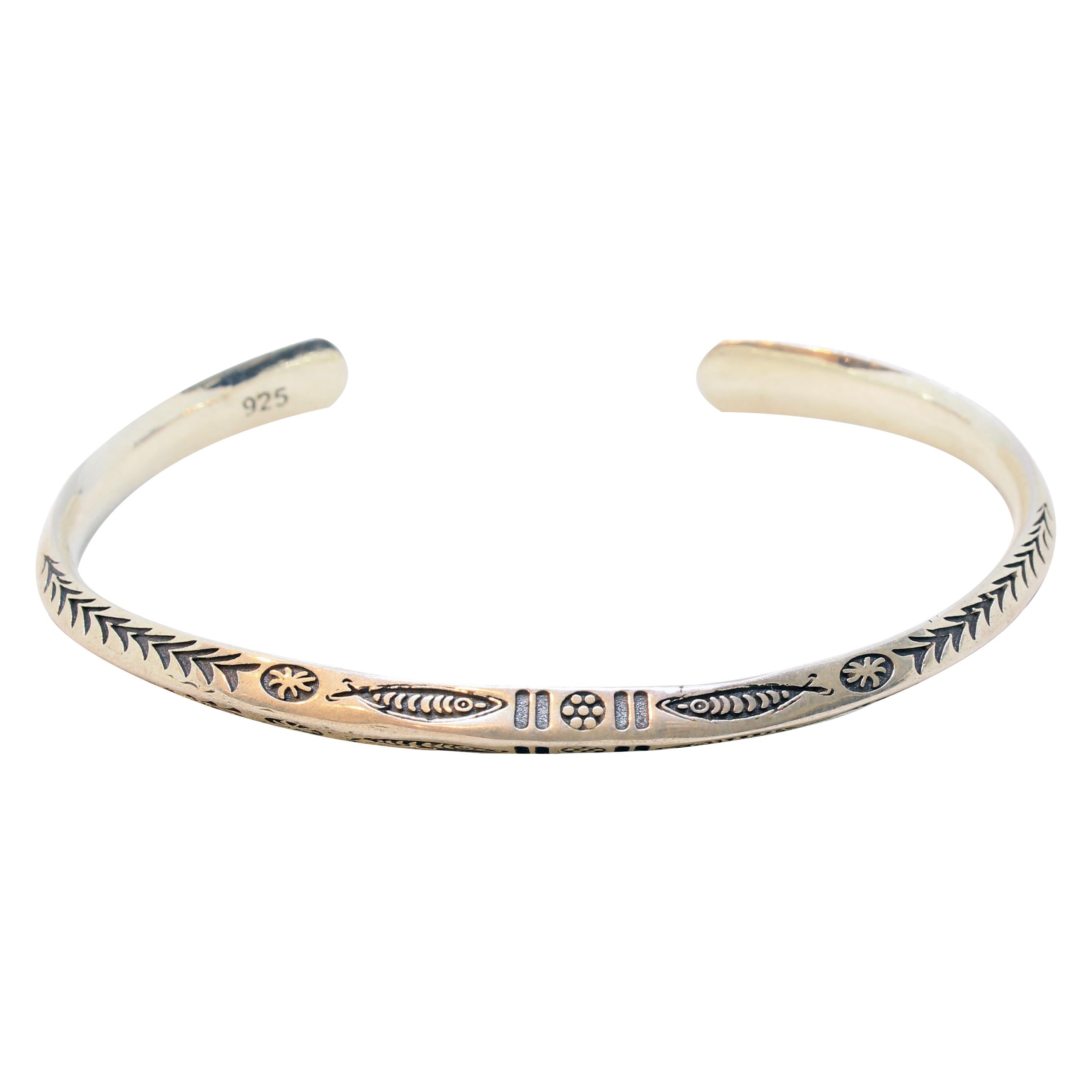 Silver Cool SeriesCMC2227Balık Desenli Gümüş Bileklik