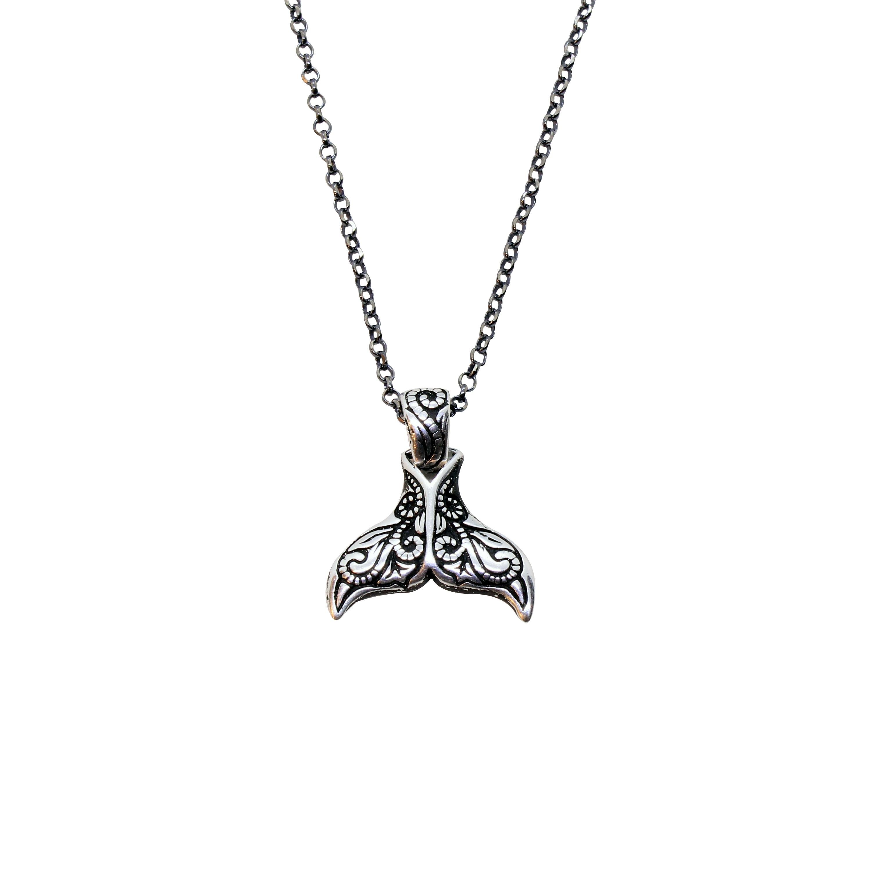 KolyeCMC2316Balina Kuyruğu Figürlü Gümüş Kolye
