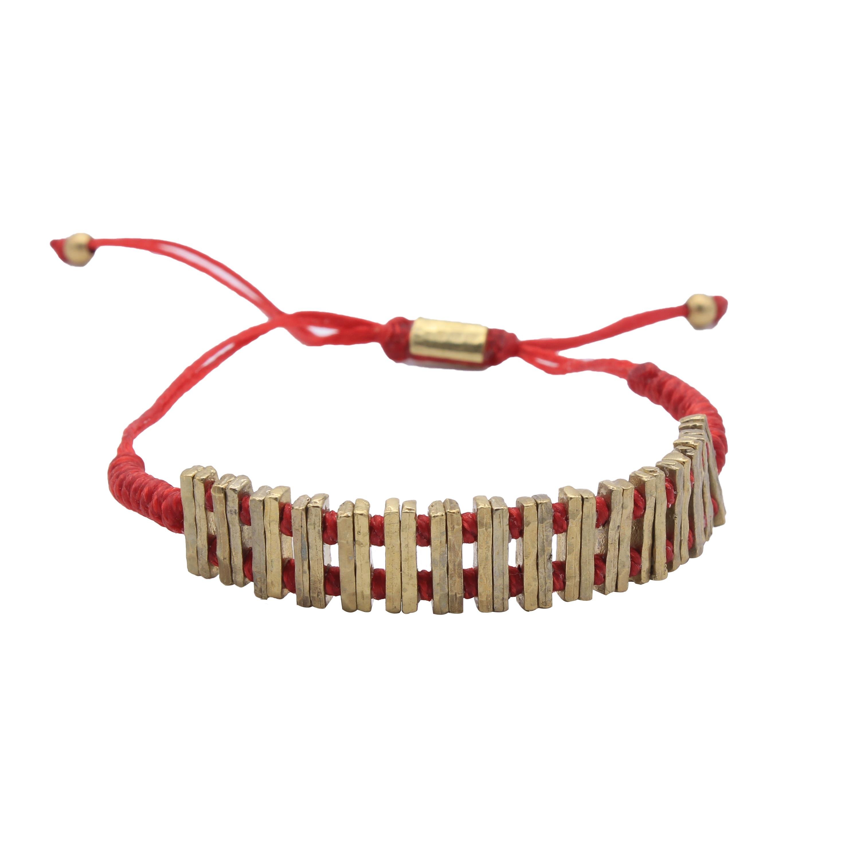 Stone Cool SeriesCMC2685Bronz Kırmızı İp Bileklik