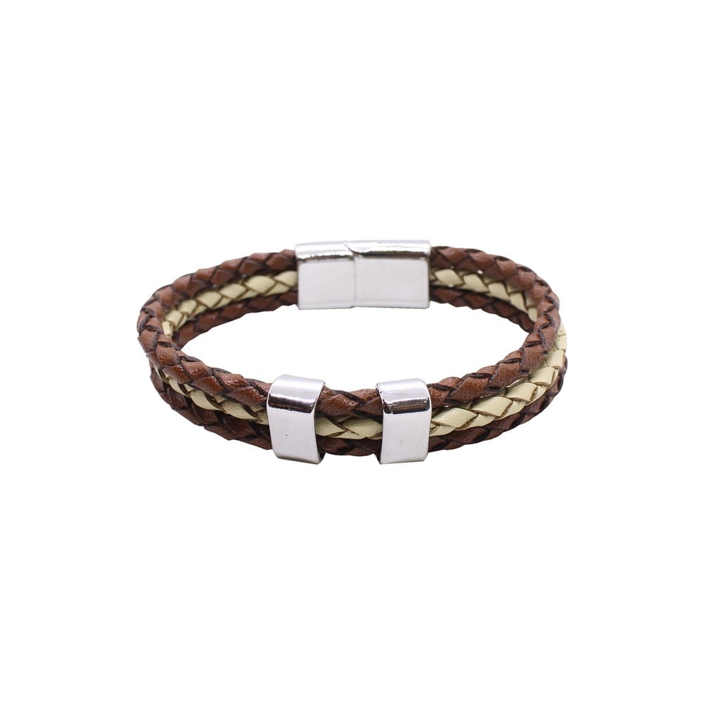 Leather Cool SeriesCMC8468Çelik Deri Bileklik