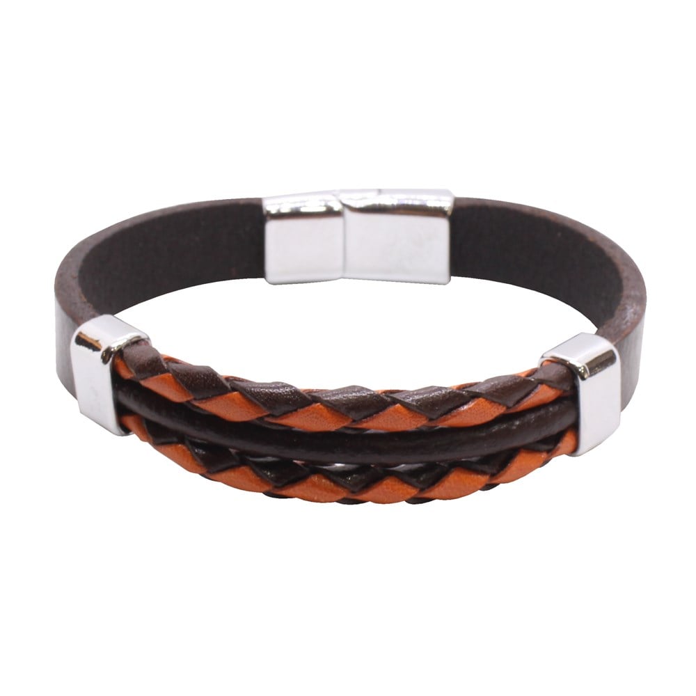 Leather Cool SeriesCMC8995Çelik Deri Bileklik