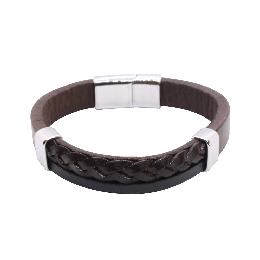 Leather Cool SeriesCMC9003Çelik Deri Bileklik