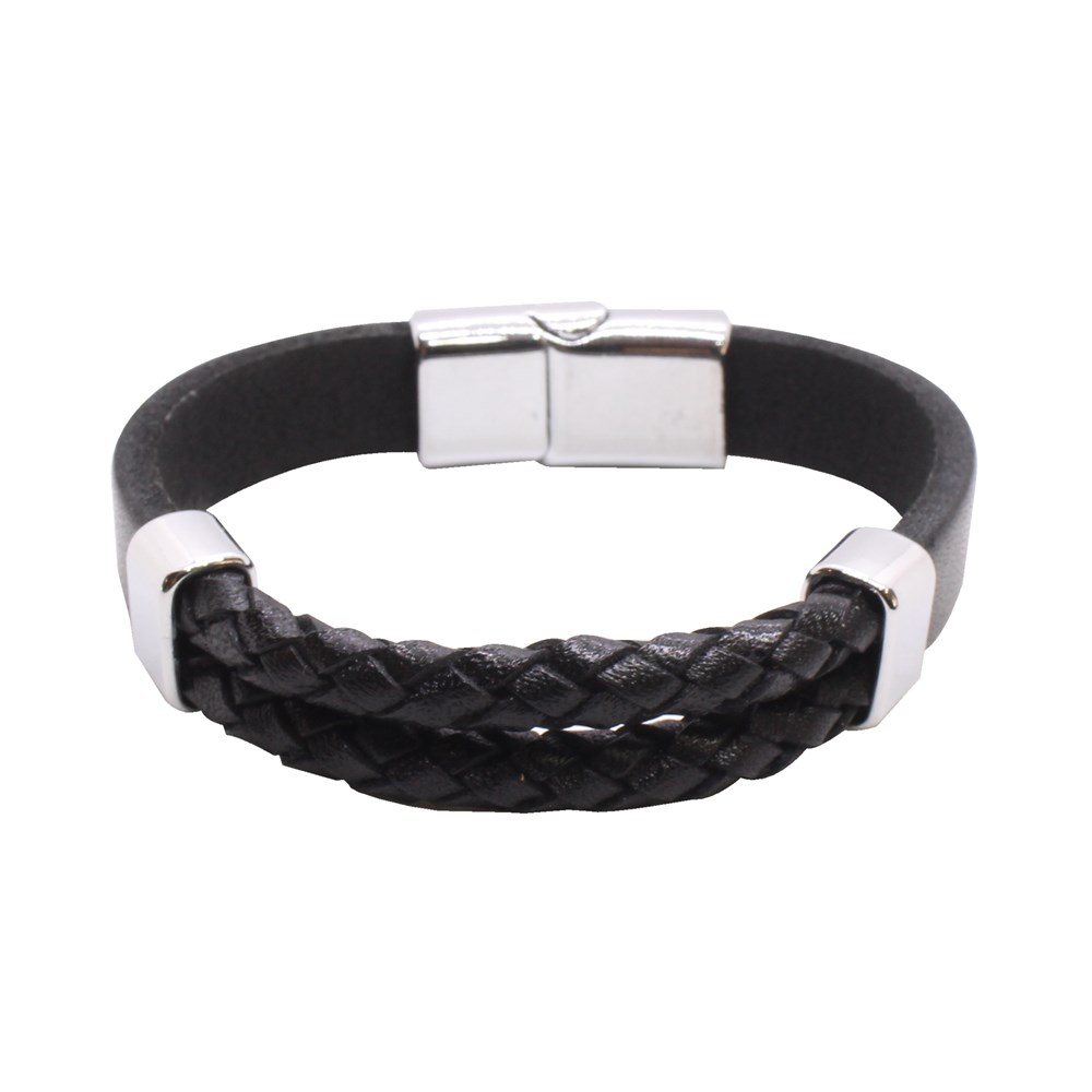 Leather Cool SeriesCMC8996Çelik Deri Bileklik