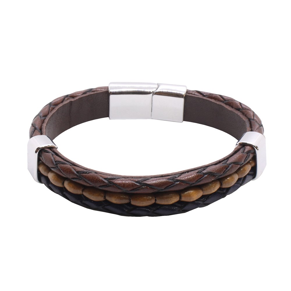 Leather Cool SeriesCMC8994Çelik Deri Bileklik