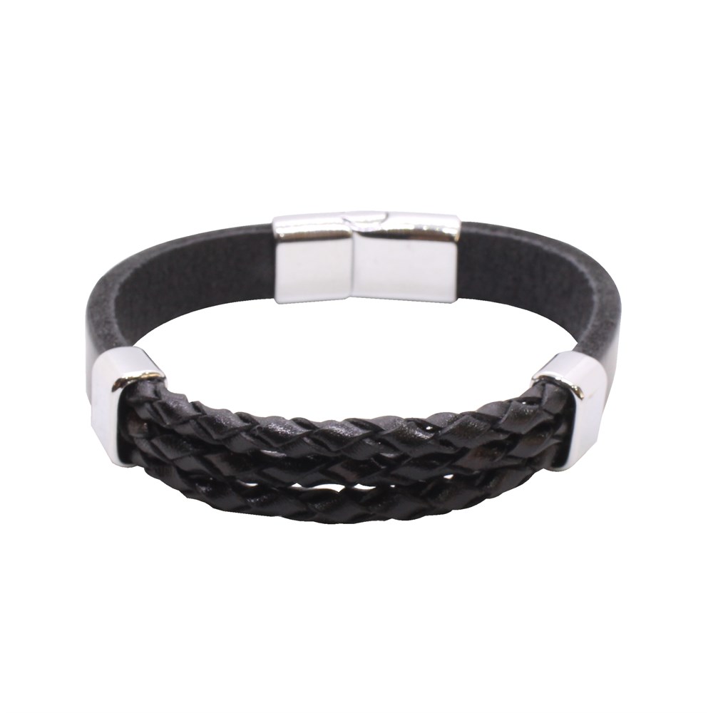 Leather Cool SeriesCMC9004Çelik Deri Bileklik