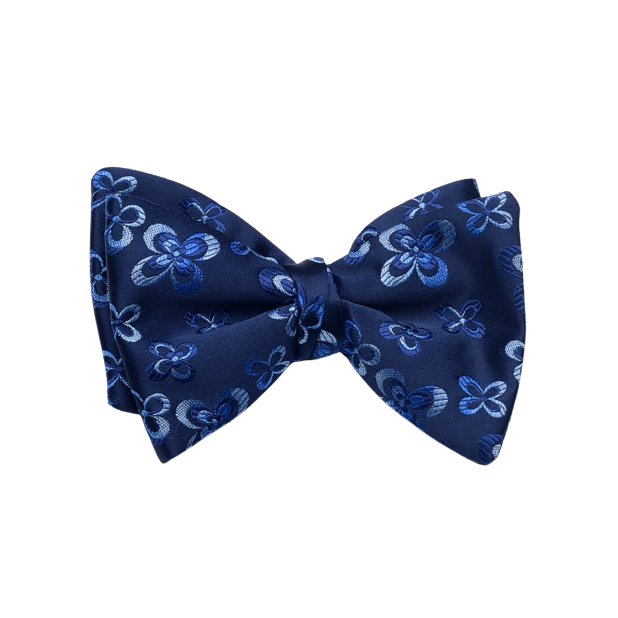 PapyonCMC2854Çiçek Desenli Lacivert Açık Papyon