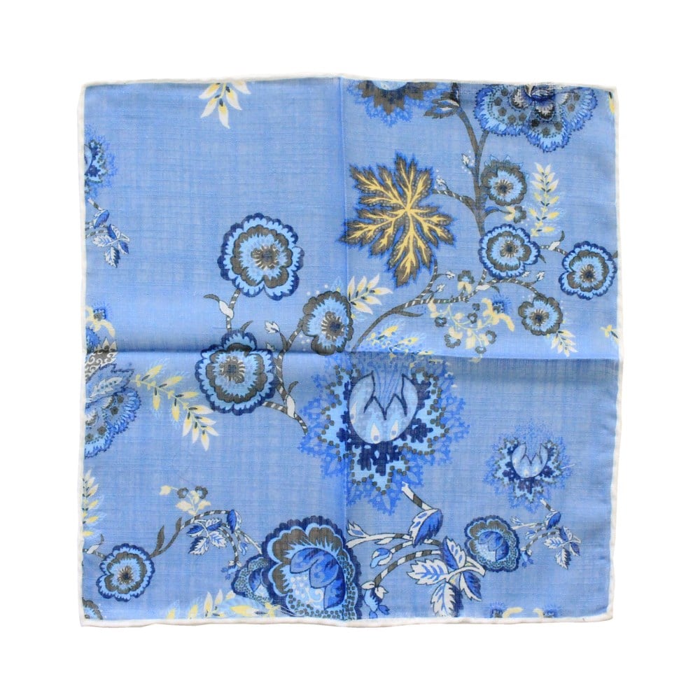 Çiçek Desenli Mikrofiber Cep Mendili 