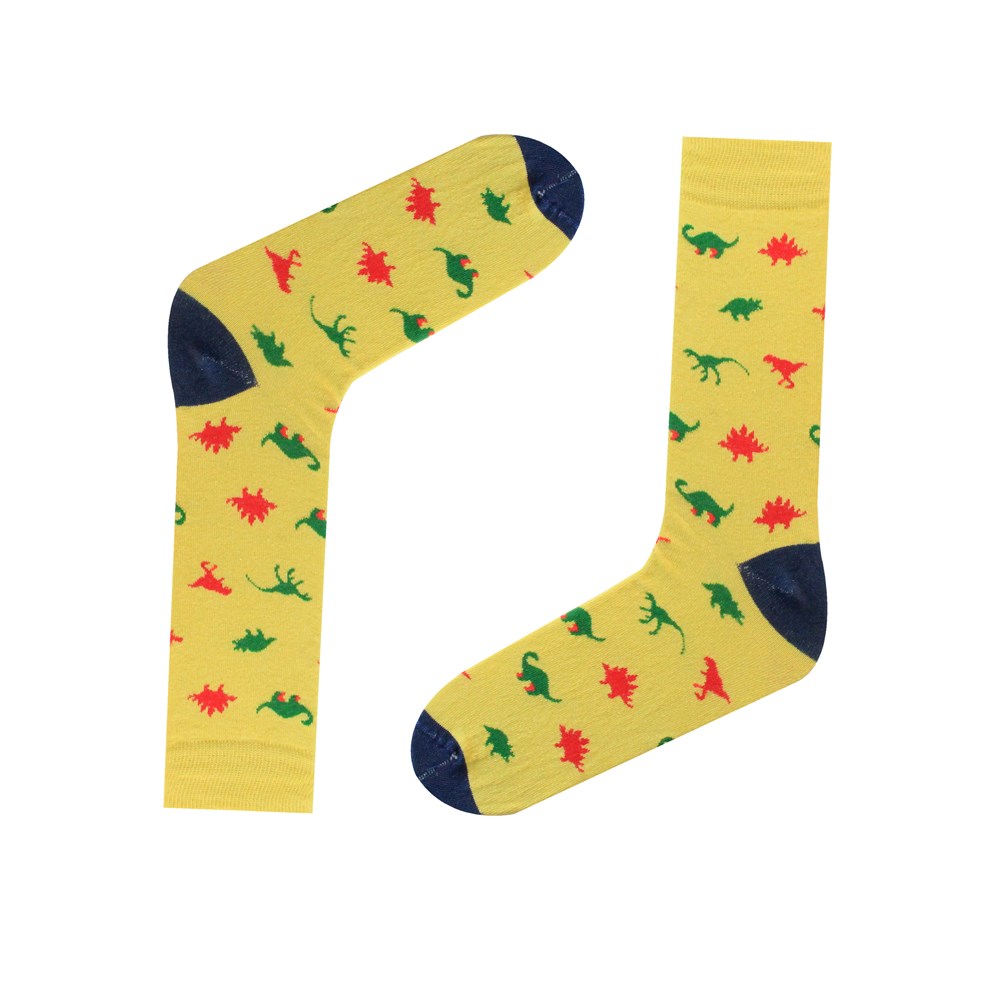 Dinozor Desenli Çorap