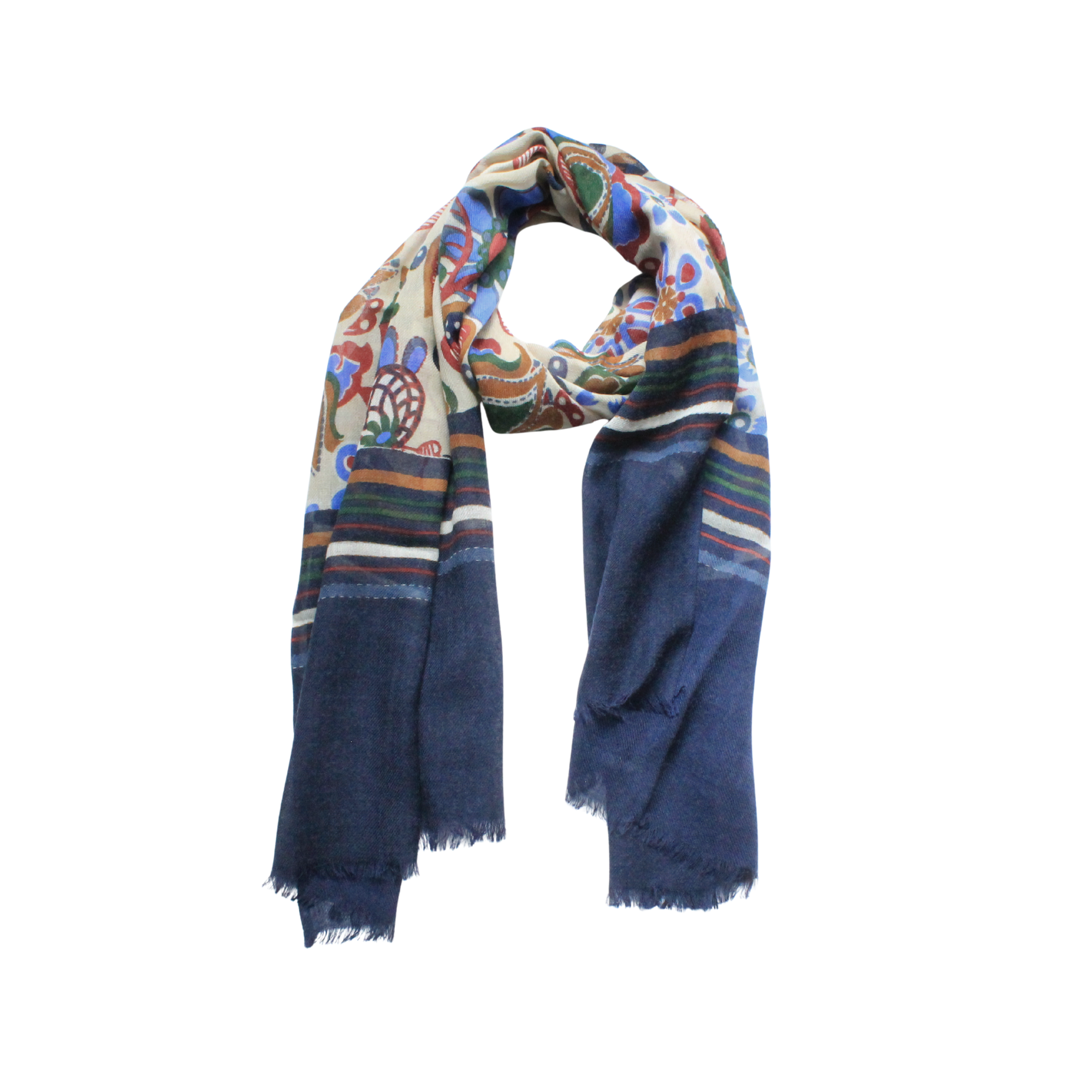 Atkı & ŞalCMC2739El Yapımı Desenli Yün Şal